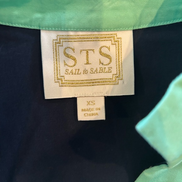 Sail to Sable shake it all navy cabbage stripe tunic mini dress XS - Picture 4 of 4